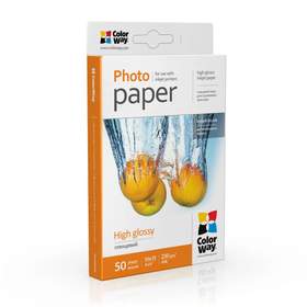 Hartie foto ColorWay, lucios, alb, 10x15cm, 50 coli, 230g/mp, Seria High Glossy