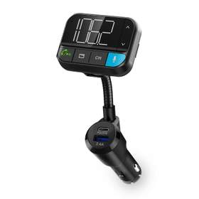 Modulator FM Nedis, Bluetooth, Bass Boost, Hands-Free, PD 20W, 1x USB-C, 1x QC USB-A, asistent vocal, negru