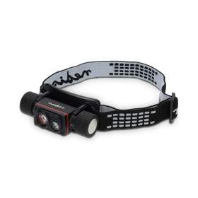 Lanterna frontala LED Nedis, 10W, 1000lm, IPX8, raza 180m, acumulator integrat, negru