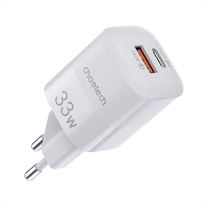 Choetech-PD5006-Network-Charger-33W-1x-USB-C-1x-USB-A-PD-GaN-PPS-White-1