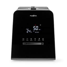 Umidificator Nedis, 5.5L, Smart, Higrometru, Telecomanda, 30W, Negru