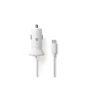 Incarcator auto Micro USB 2.4 A alb, Nedis