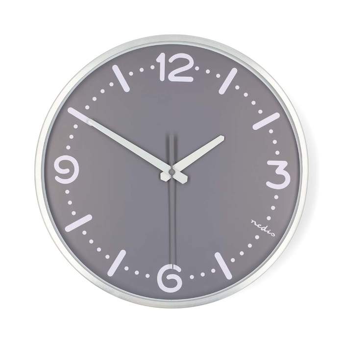 Wall-Clock-|-Diameter:-300-mm-|-Aluminium-|-Silent-movement-|-Metal-1