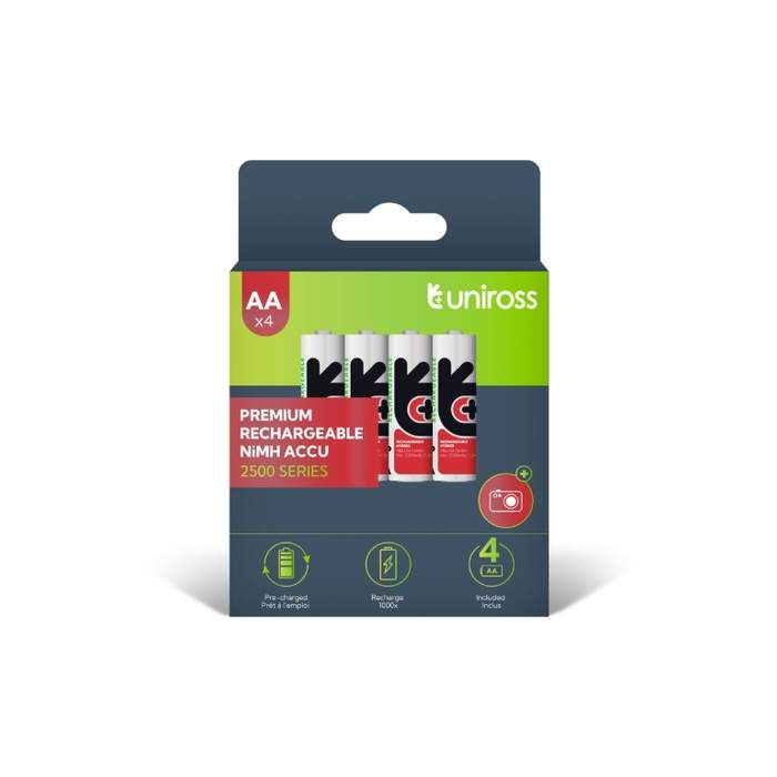 Uniross-R6-NiMH-Battery-(AA)-2500mAh-4-pcs/box-1