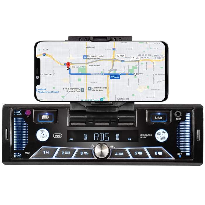 Trevi-SCD-5602-BT-Car-Radio-7"-Phone-Holder-USB-AUX-Bluetooth-40W-1