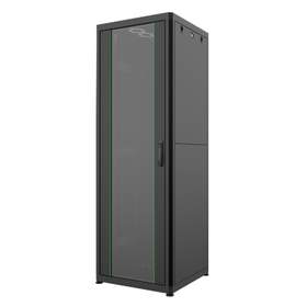 Dulap rack 19" 36U 600x1750x600mm negru asamblat, incarcare statica 1000kg, usa aluminiu/sticla, Mirsan MR.HD.GTN36U66.01
