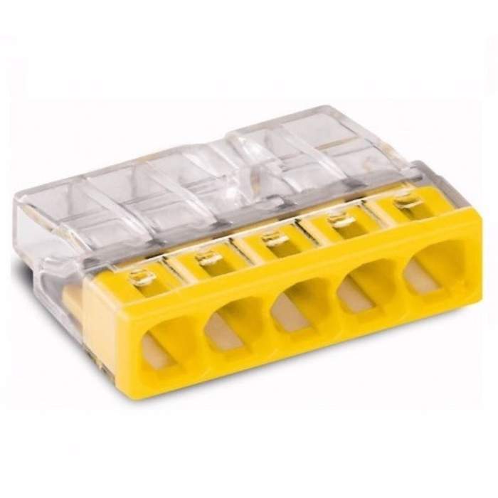 Cable-quick-link-clamps-5x-0.5-2.5mm-yellow-Wago-box-100-pcs-2273-205-1