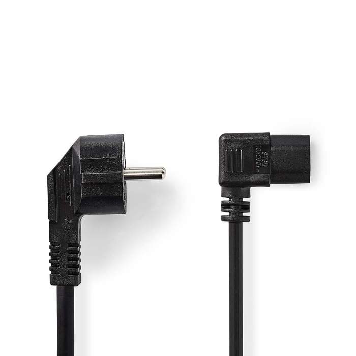 Schuko-Power-Cable-Stem-Elbow--IEC-320-C13-Elbow-10m-Black-Nedis-1