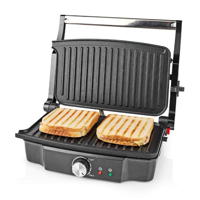Electric-grill-1500-W-non-stick-plates-27.8-x-17-cm-stainless-steel/plastic-Nedis-1