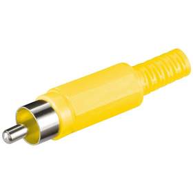 Mufa RCA tata, plastic, galben, Goobay