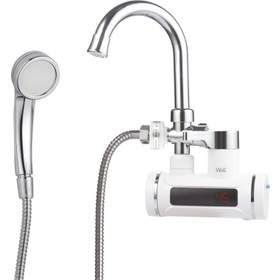 Robinet electric instant cu dus Well Rainfall, putere 3600W, montare pe perete, incalizre apa calda 30-60℃