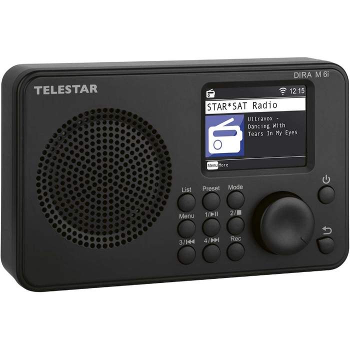 Internet-radio-DAB+-8W-2.4"-screen-alarm-&-clock-black-DIRA-M-6i-Telestar-1