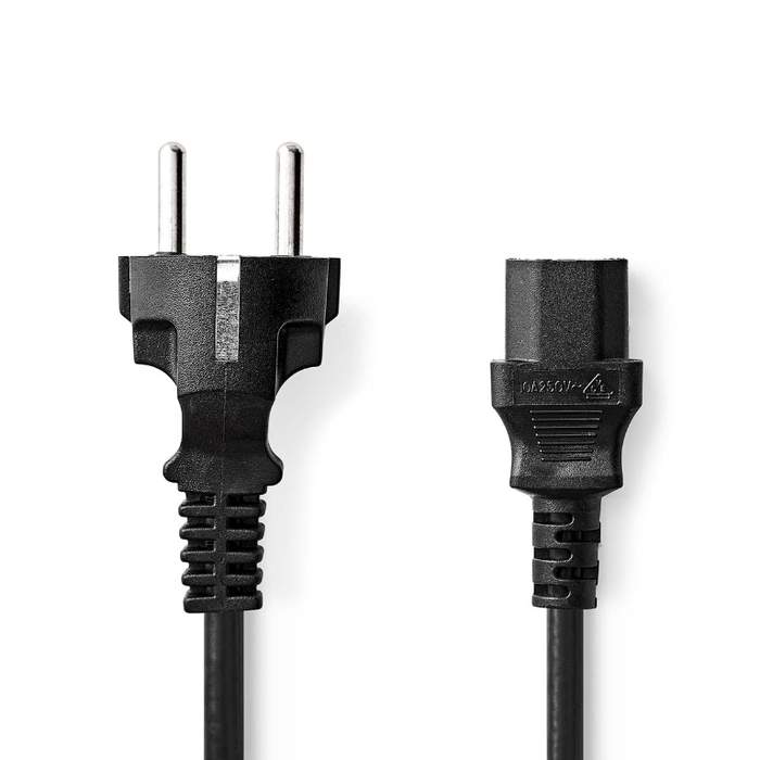 Schuko-Male-Power-Cable--IEC-320-C13-10m-Black-Nedis-1