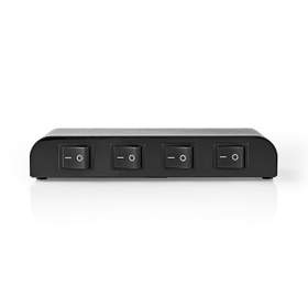 Comutator difuzoare, 4 sensuri, 200W, negru, Nedis