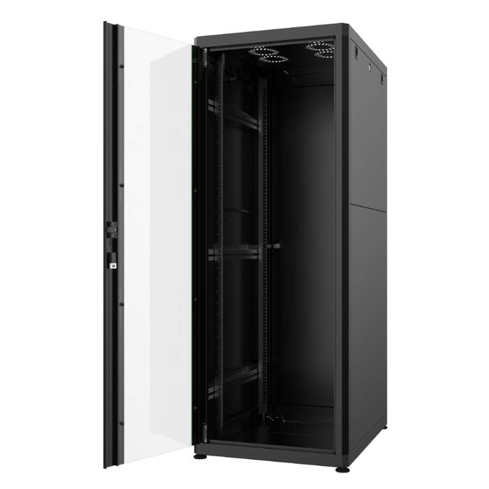 19"-Rack-Cabinet-32U-600x1573x800mm-Black-Assembled-Static-Load-1000kg-Aluminum/Glass-Door-Mirsan-MR.HD.GTN32U68.01-2