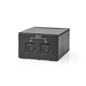 Splitter audio 2x Toslink mama, negru Nedis