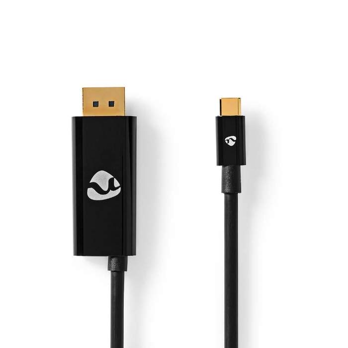 USB-C-Male-Cable--DisplayPort-Male-USB-C-Female-8K30Hz-Nedis-2m-Black-1