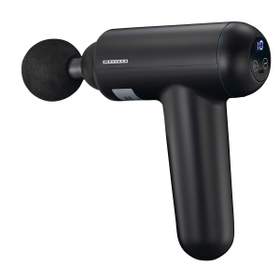 Pistol de masaj reîncărcabil cu LED, 4 capete, negru