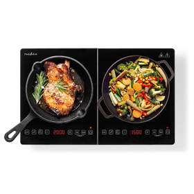 Plita cu inductie Nedis, 2 zone de gatit, 3500W, functie turbo, protectie la supraincalzire
