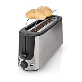 Prajitor de paine 6 nivele de rumenire, 1000W, inox, Nedis