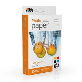 Hartie foto ColorWay, lucios, alb, 10x15cm, 100 coli, 200g/mp, Seria High Glossy