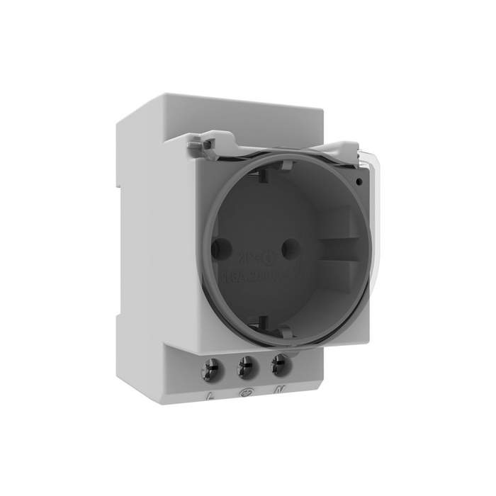 Modular-schuko-socket-on-LED-rail-Bemis-BR1-1402-2712-2P+E-16A-250V-IP44-cover-1