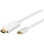 Mini-DisplayPort/HDMI™-adapter-cable-1.2-gold-plated-2-m-white--Mini-DisplayPort-male->-HDMI™-male-(type-A)-1