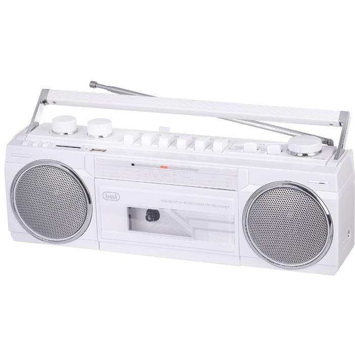 RR-501-BT-FM-Portable-Cassette-Radio-Bluetooth-MP3-USB-White-Trevi-1