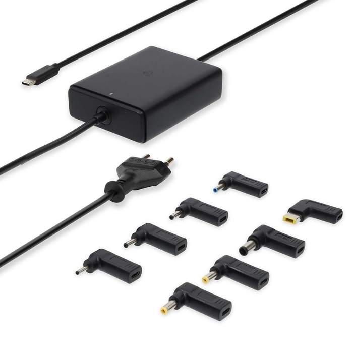 Nedis-Universal-Laptop-Charger-100W-GaN-USB-C-5V--20V-/-5A-output-8-connectors-1