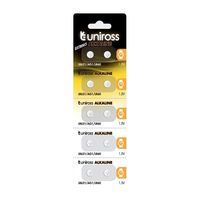 Uniross-AG1-LR621-LR60-alkaline-button-battery-10-pcs/blister-1