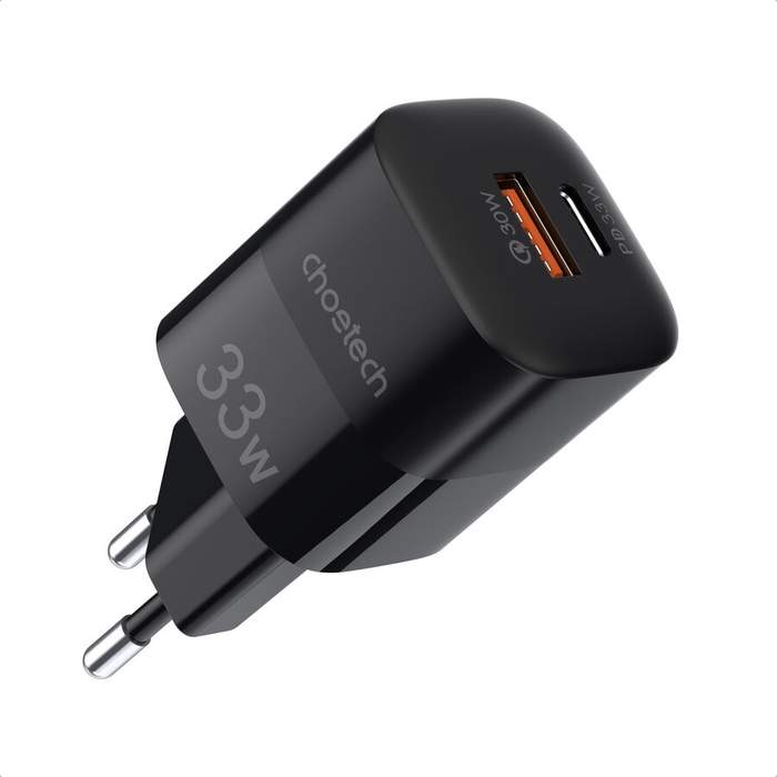 Choetech-PD5006-Network-Charger-33W-1x-USB-C-1x-USB-A-PD-PPS-Black-1