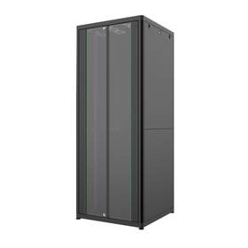 Dulap rack 19" 42U 800x2017x800mm negru asamblat, incarcare statica 1000kg, usa aluminiu/sticla, Mirsan MR.HD.GTN42U88.01
