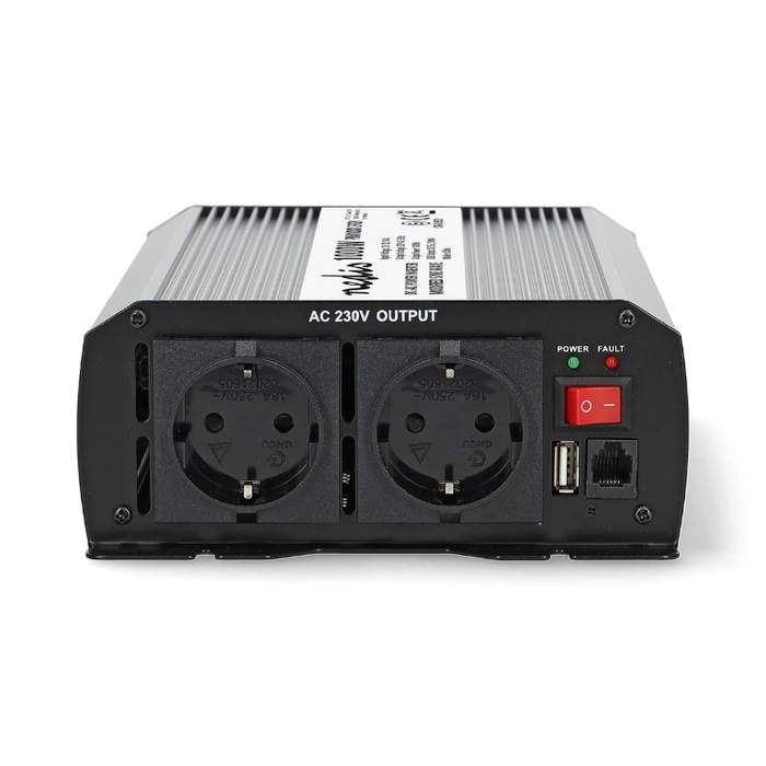Nedis-Modified-Sine-Wave-Voltage-Inverter-12V-DC--230V-AC-1000W-2x-Sockets-1x-USB-A-1