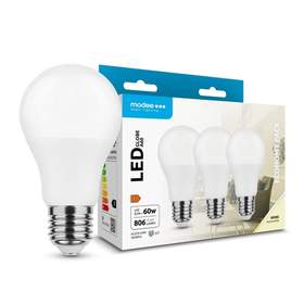 Set 3 becuri LED A60 E27 8.5W 230V 806lm 4000K lumina naturala Modee