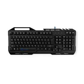 Tastatura Gaming cu fir, Iluminare RGB ,USB 2.0, US International, Design Metal, Nedis
