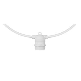 Ghirlanda ALLEY 10x E27, IP65, culoare alb, lungime 6,5m (ghirlanda-5m+cablu de alimentare-1,5m), conductor 2x0,75 cupru