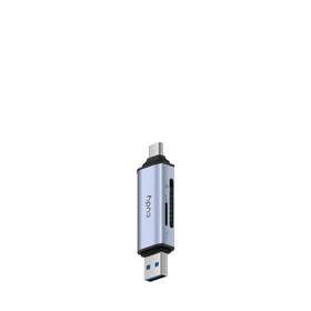 Cititor de carduri SD/microSD USB-A & USB-C 3.2 Gen 1, Negru, Cudy
