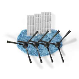 Piese de schimb pentru aspiratorul WIFIVCR001CBK, 3 filtre Hepa, 2 seturi de perii, 1 mop, Nedis