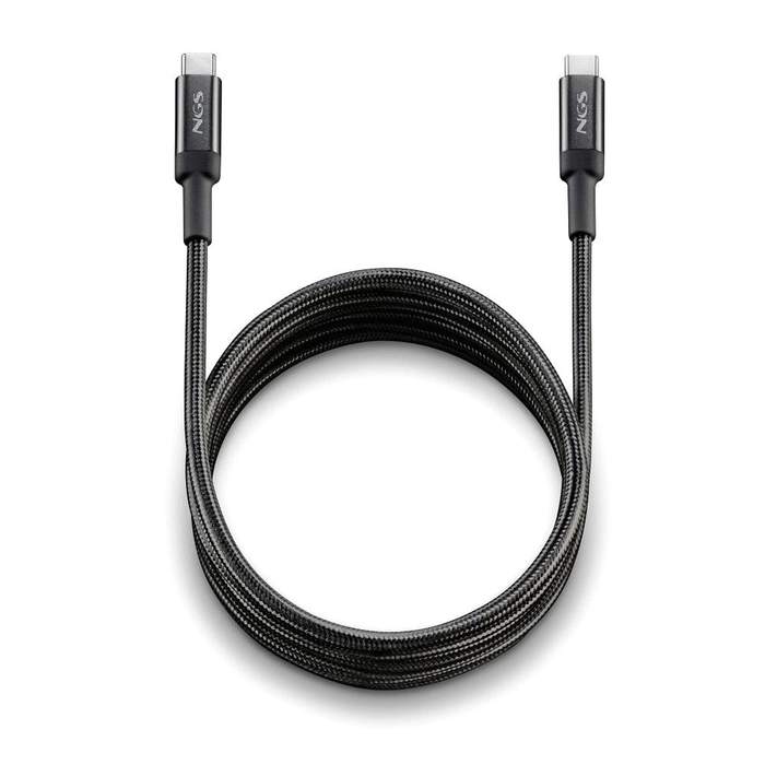 CABLE-USBC_USBC-KNOT100W_3-NGS_1_Cablu_USB-C_-_USB-C__NGS_KNOT_100W-3__3m__100W__negru