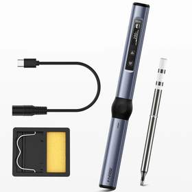 Ciocan de lipit 65W, afisaj digital, USB-C, varf BC2 FNIRSI HS-01 BLS, pachet Standard