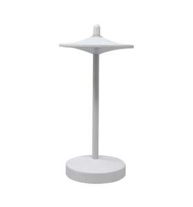Lampa de masa LED, 1W, 130lm, 3000K, lumina calda, reincarcabila, aluminiu, alb, Sake Kelu