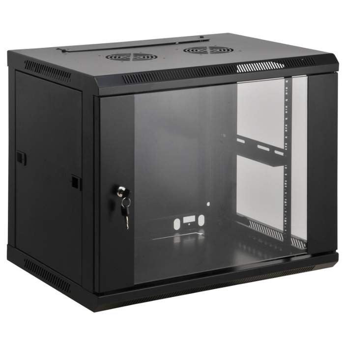 Wall-Rack-Cabinet-19"-12U-63.5x57x45cm-Black-Disassembled-Intellinet-1