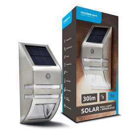 Proiector solar de perete cu senzor de miscare, 30lm, lumina rece, Modee