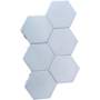 Corp LED hexagonal Well Crystal, magnetic, 4000K, lumina naturala/alb neutru, set 6 bucati, cu adaptor