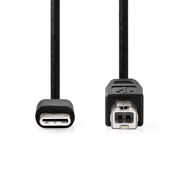 USB-C-Male--USB-B-Male-Cable-2m-Black-Nedis-1