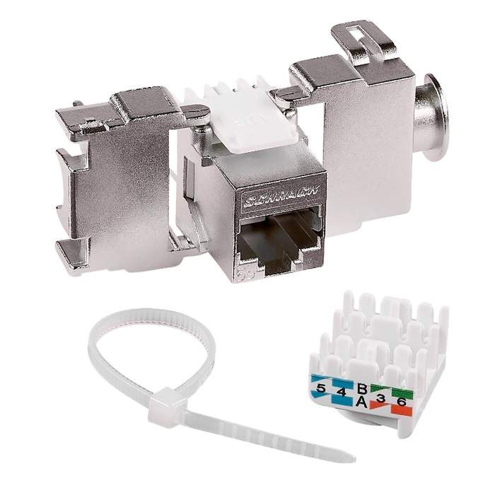 Shielded-RJ45-module-keystone-connector-Cat.5e-Schrack-Visio-S-50-HSEMRJ5GWS-Toolles-line-1