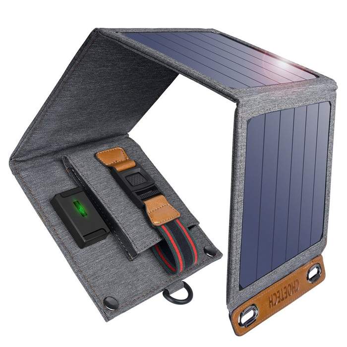 Choetech-SC004-Foldable-Solar-Charger-14W-1x-USB-Gray-1