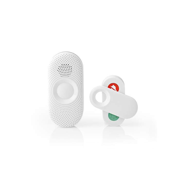 Wireless-Doorbell-Set-|-Mains-Powered-|-220--240-V-AC-50-Hz-|-1x-CR2032-|-Volume:-80-dB-|-Signal-range:-300-m-|-IP44-|-Adjustable-volume-|-36-Melodies-|-1-Receiver-|-Grey-/-White-1