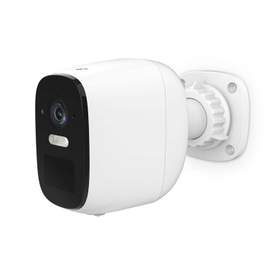 Camera de supraveghere pentru exterior WiFi Nedis, 4MP, IP66, autonomie 10 luni, senzor miscare, alb