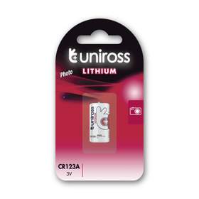Baterie litiu Uniross CR123A 3V, 1 buc/blister